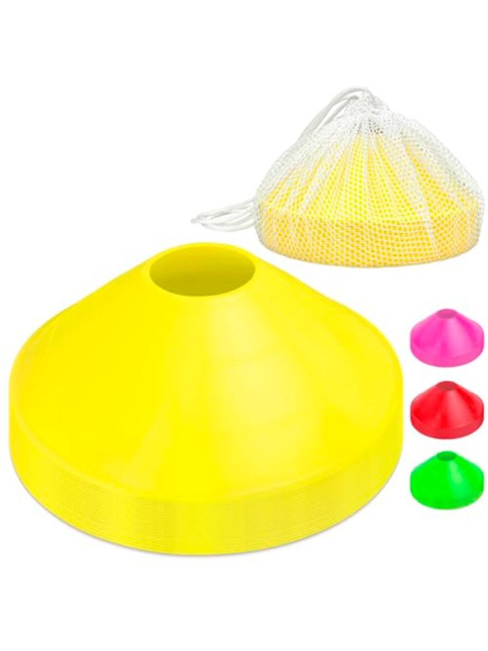 Agility Training Cones 20 Pack with Tote for Sports Drills